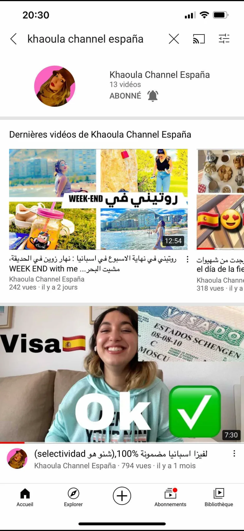 Les premières vidéos de Khaoula sur la vie étudiante en Espagne